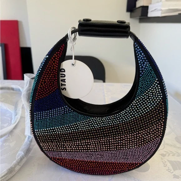 STAUD Mini Moon Crystal Bag - Picture 3 of 6